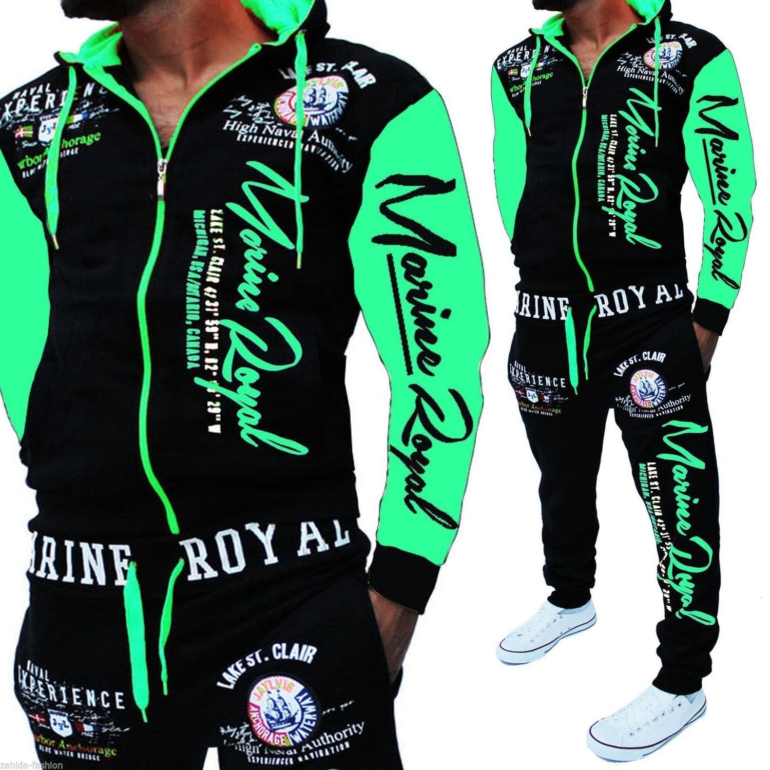 Men Tracksuit 2 Piece Tops and Pants Mens Sweat Suits Set