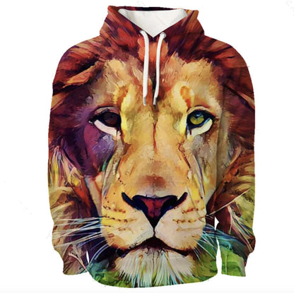 Digital Print Hooded Sweatshirt for Couples MAN