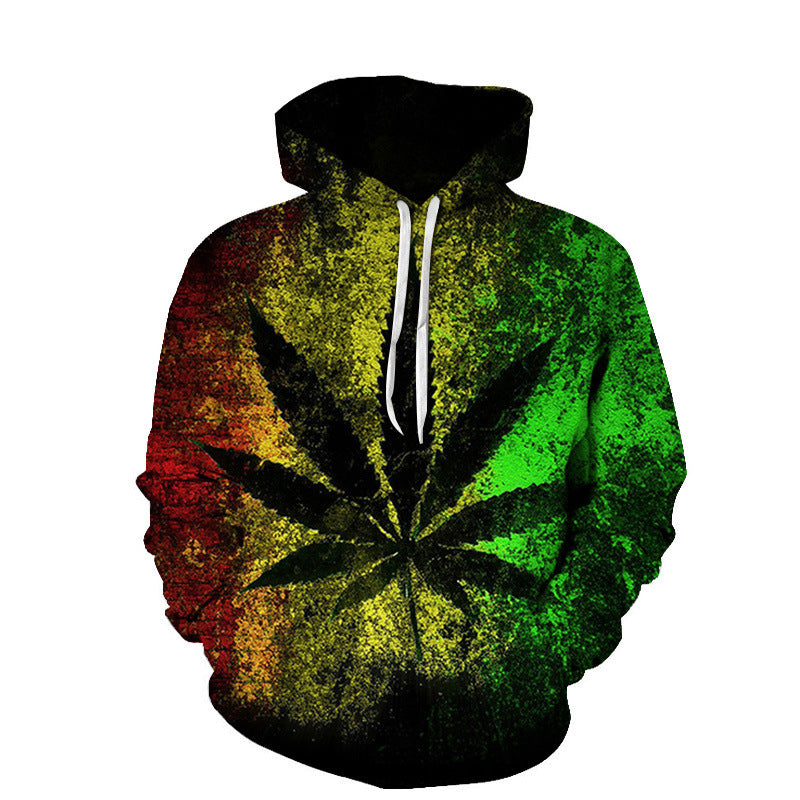 Beach Maple Leaf Couples Sport Hoodies