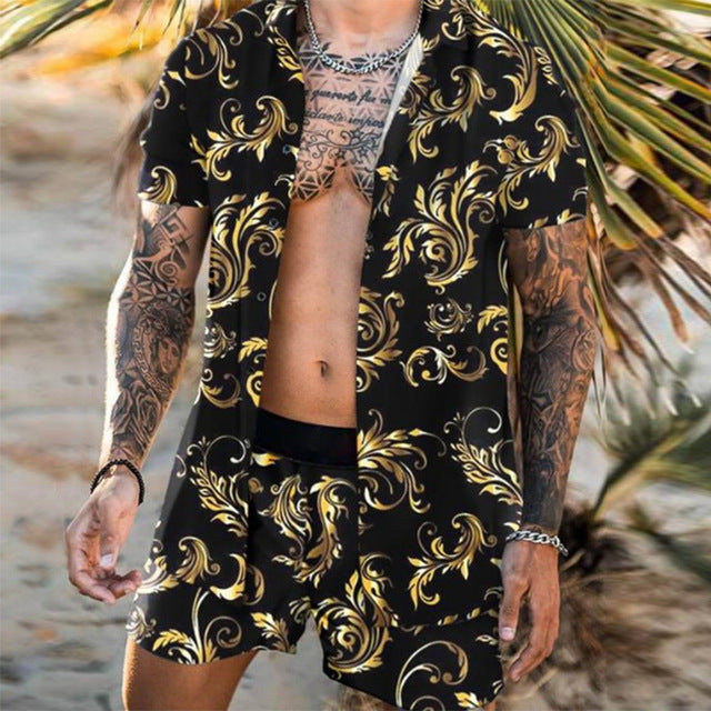 Floral Beach Two-Piece Suit for Men