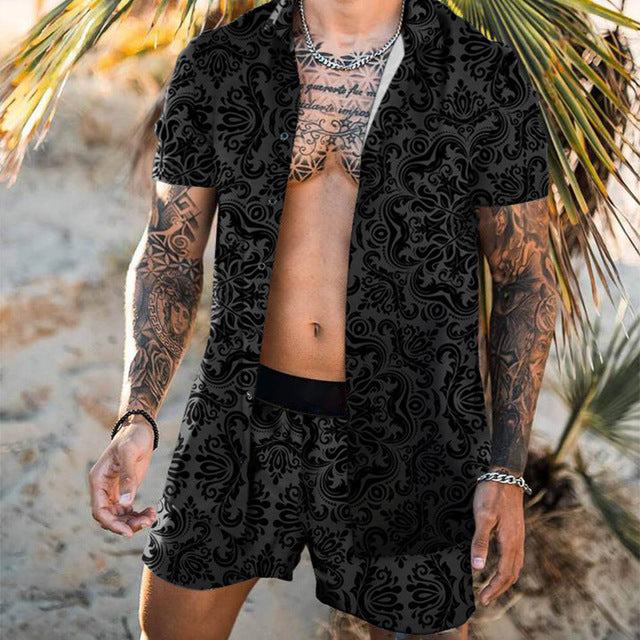 Floral Beach Two-Piece Suit for Men