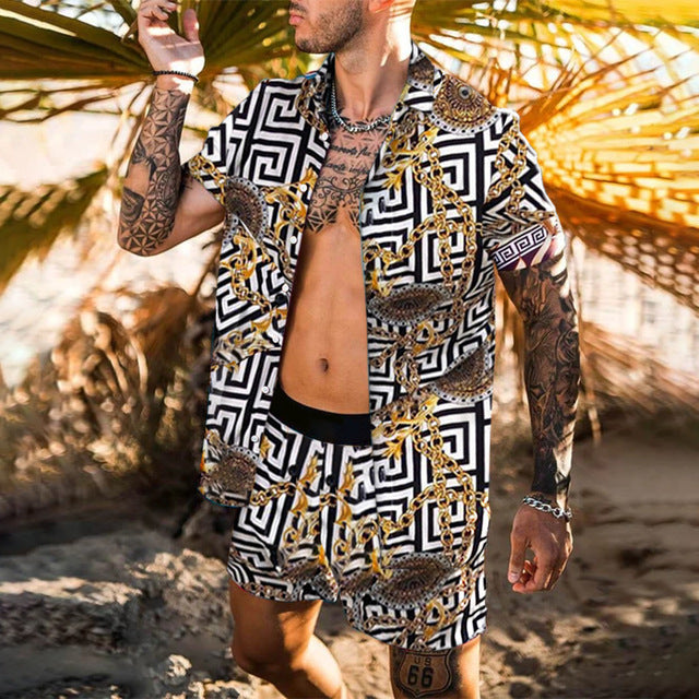 Floral Beach Two-Piece Suit for Men