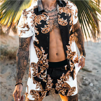 Floral Beach Two-Piece Suit for Men