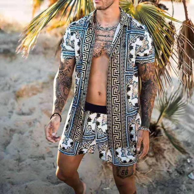 Floral Beach Two-Piece Suit for Men