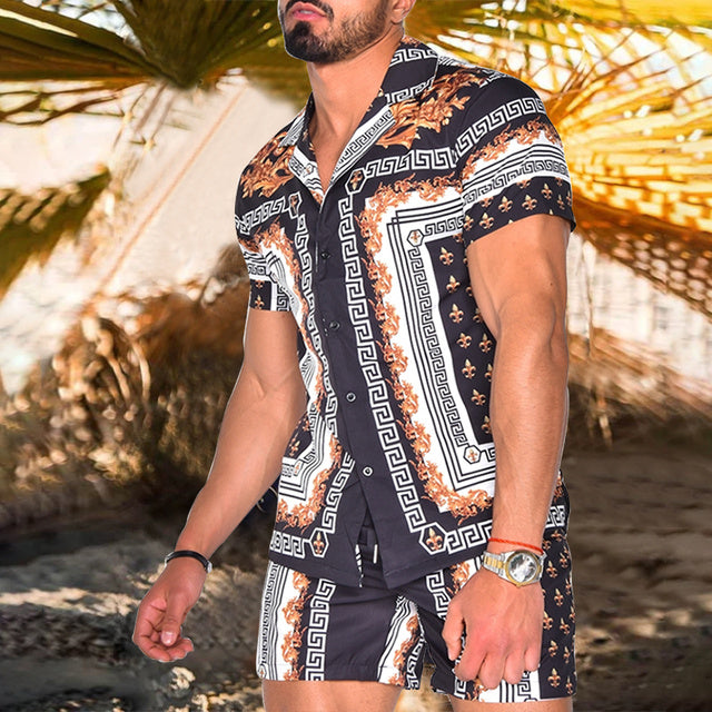 Floral Beach Two-Piece Suit for Men