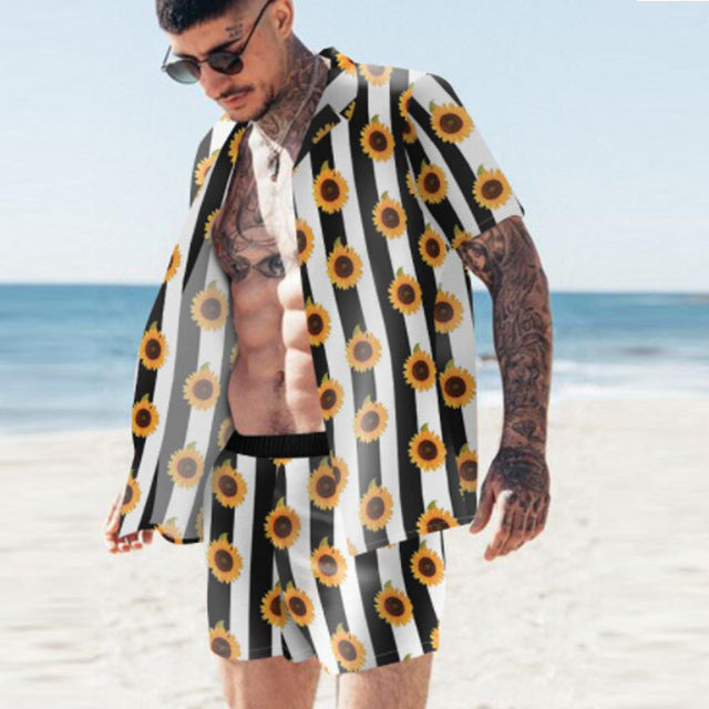 Floral Beach Two-Piece Suit for Men