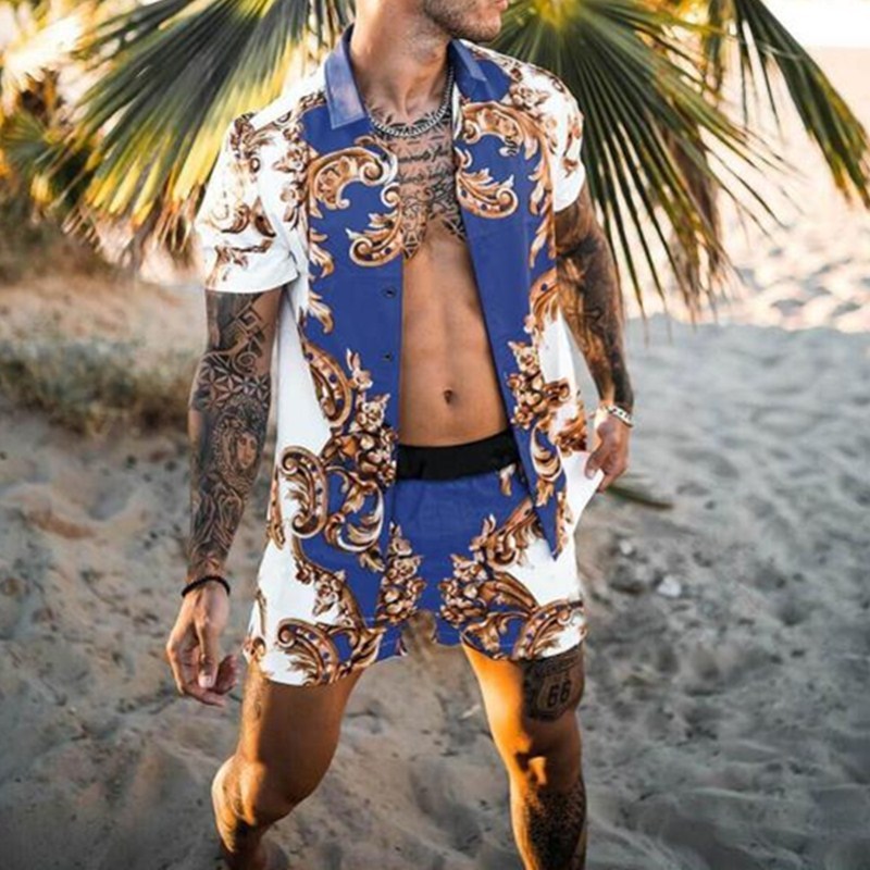 Floral Beach Two-Piece Suit for Men