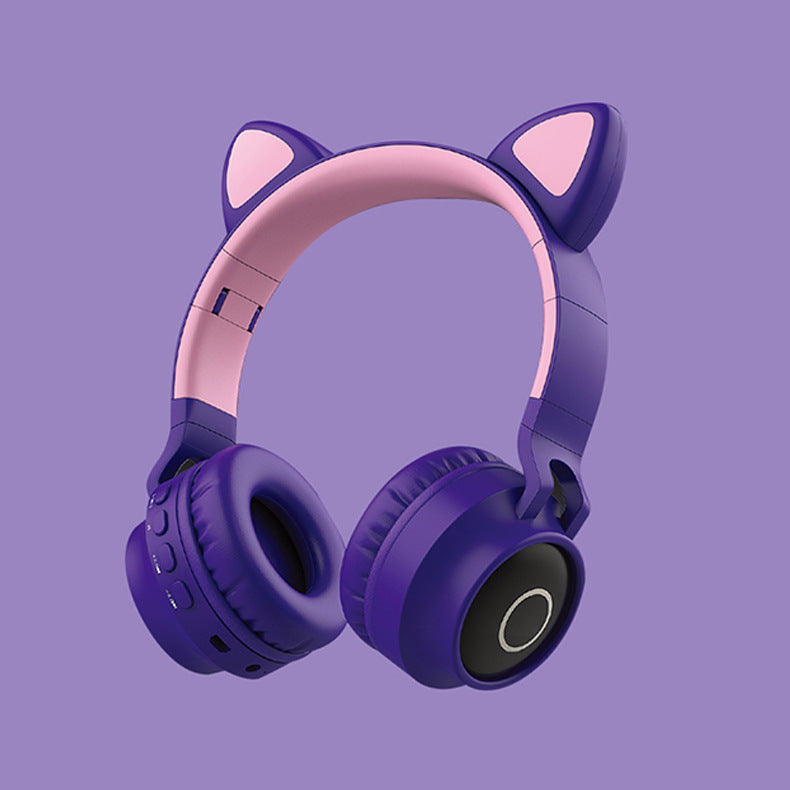 LED Light Cat Ear Bluetooth Headphones