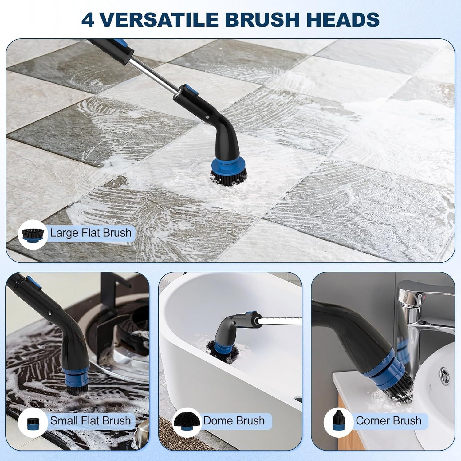 Handle Power Floor Cleaning Brush