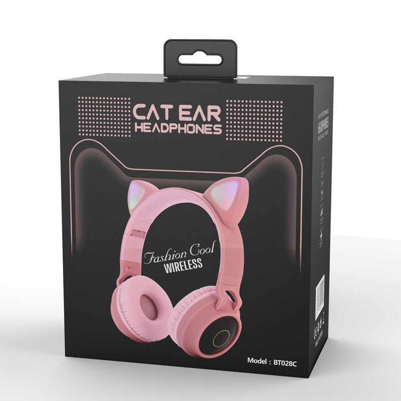 LED Light Cat Ear Bluetooth Headphones