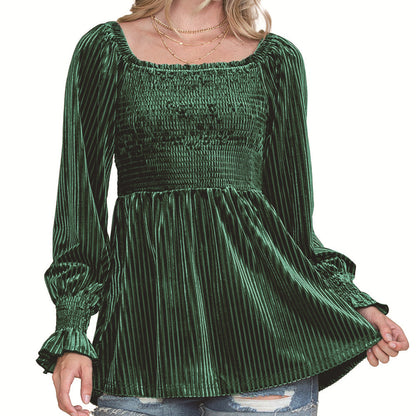 Women Casual Puff Long Sleeve Shirt