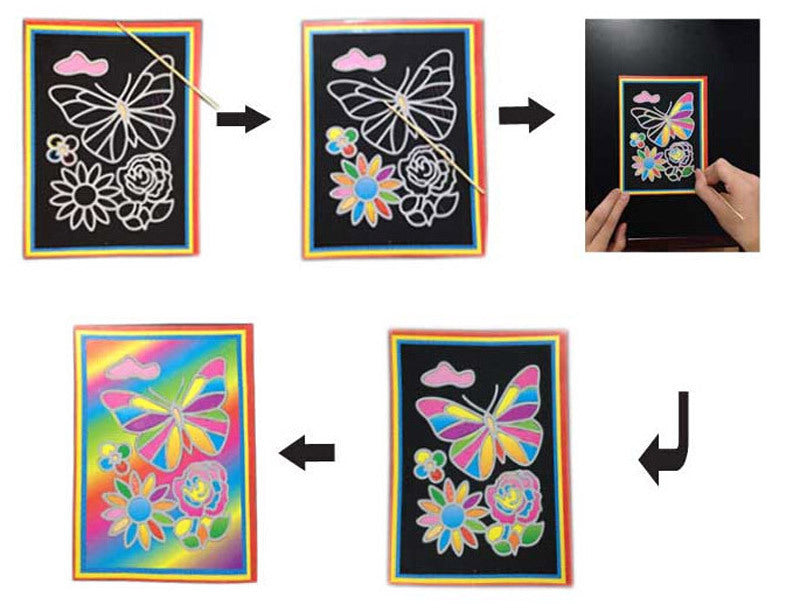 Kids Magic Painting Scratch Art Paper