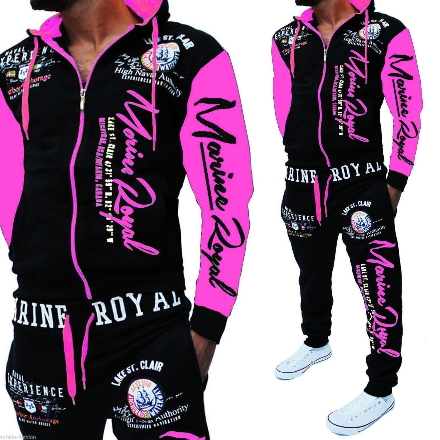 Men Tracksuit 2 Piece Tops and Pants Mens Sweat Suits Set