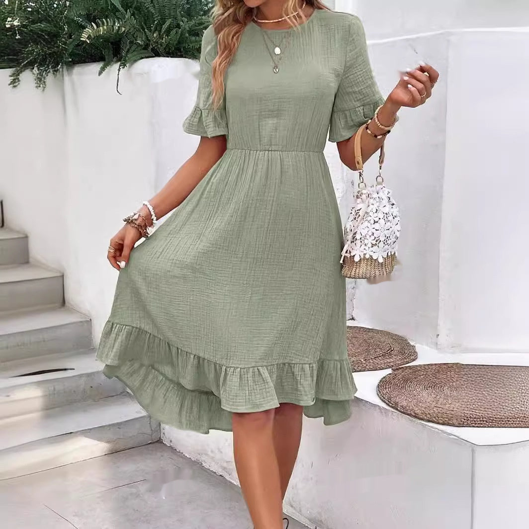 Women Short Sleeve Fashion Dress