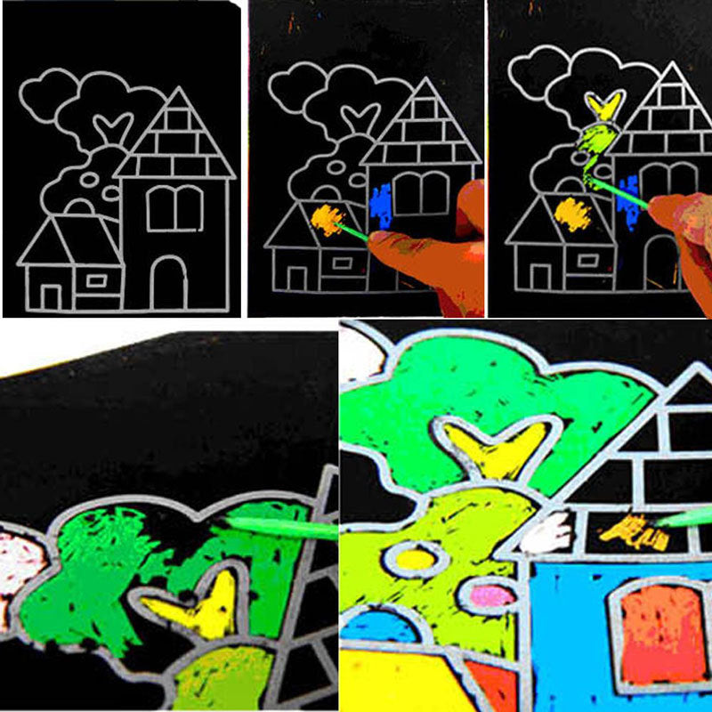 Kids Magic Painting Scratch Art Paper