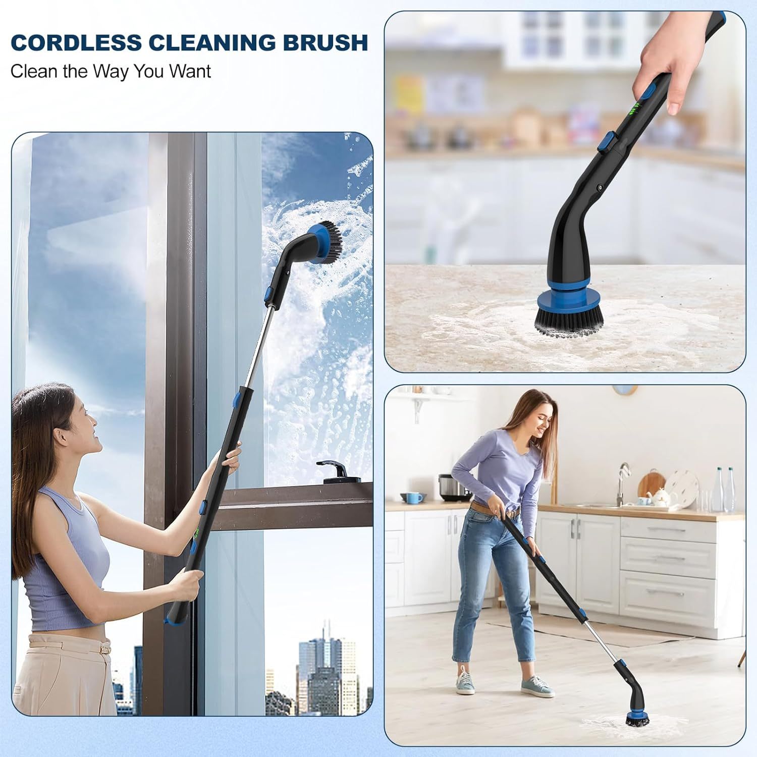 Handle Power Floor Cleaning Brush